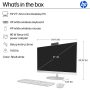 HP - 27" Full HD Touch-Screen All-in-One with Adjustable Height - Intel Core Ultra 5 225U 2025 - 8GB DDR5 Memory - 512GB SSD - Shell White - Image 3