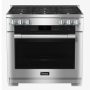 Miele - 36 in. Wide 6 Burner 5.76 cu. ft. Freestanding Dual Fuel Range - Stainless Steel - Image 1