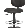 Boss Office Products Black Fabric Drafting Stools W/Footring - Image 6