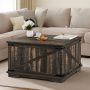 Farmhouse Square Lift-Top Coffee Table with Flip Top Storage for Living Room - Image 6