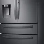 Samsung - 36 in. Wide 22.4 cu. ft. 4-Door French Door Counter Depth Smart Refrigerator with Food Showcase - Black Stainless Steel - Image 3