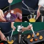 ReaNea 13 Pieces Shiny Stainless Steel Kitchen Utensils Set with Utensil Holder - Image 4