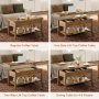 GUNAITO 40.9"Lift Top Coffee Table 4 in 1 Multi-Function Convertible Coffee Table with Hidden Storage Framhouse Coffee Table for Living Room Rustic Brown - Image 3
