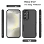 for Galaxy S24,S24 Plus,S24 Ultra Case,Njjex Heavy Duty Shockproof Dual Layer Rugged Full-Body Protective Phone Cover,2 in 1 Silicone Rubber Phone Case for Samsung Galaxy S24 - Black 2024 - Image 2