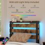 Twin Size Bed Frame with Drawers LED Lights and USB Ports - Image 5