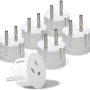 OREI American USA to European Schuko Germany Plug Adapters CE Certified Heavy Duty - 6 Pack - Perfect for Travelling with Cell Phones, Laptops, Cameras & More - Image 4