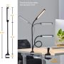 Shine Decor LED Desk Reading Lamps Desk Lights, 600LM Gooseneck Task Lamps for Home Office, Touchable Dimmable Metal Clamp Lamps, Clip-On Table Lights Eyecare Space-Saving LED Lights with Swing Arm - Image 6