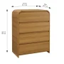 Better Homes & Gardens Juliet 4-Drawer Dresser, Light Honey Finish - Image 4