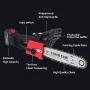 CATGOOD 12" Chainsaw, Portable Electric Chain saws, with 21V Rechargeable 3.0Ah Battery and Charger, for Cutting Tree Wood, 800W - Image 6