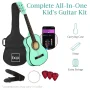 Best Choice Products 30in Kids Acoustic Guitar Beginner Starter Kit w/ Strap, Case, Strings - SoCal Green - Image 4