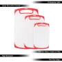 Classic Cuisine 3-Piece Plastic Cutting Boards with Juice Groove (Red) - Image 3