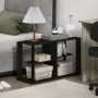 Furinno Romain Narrow Coffee Table with Shelves, Espresso/Black - Image 1
