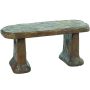 Aged Brown Slate Concrete Garden Bench - Image 6
