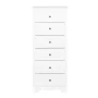 Prepac Monterey 6 Drawer Wooden Dresser Chest, 19" x 23.25" x 52.75", White - Image 2