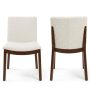 Valentine Mid-Century Modern Beige Fabric Dining Chair (Set of 2) - Image 6