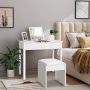 Vanity Makeup Dressing Table Set with Flip Top Mirror and Cushioned Stool - Image 5