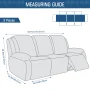 TAOCOCO Recliner Sofa Covers 3 Pieces Reclining Couch Covers for 3-Seater Sofa Furniture Protector w/ Pockets, Dark Gray - Image 4
