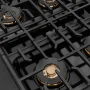 ZLINE - 30 in. Wide 4 Burner AutographParamount DuoPro Gas Rangetop in Black Satin Steel and Bronze Accents (PSRTBSZ-30-CB) - Black Satin Stainless Steel - Image 4