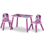 Minnie Mouse 4-Piece Wood Toddler Playroom Set – Includes Table, 2 Chairs & Toy Bin, Pink - Image 3