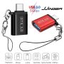 2 PACK USB-C Type C 3.0 Male to USB 3.0 Type A Female OTG Adapter Sync Data Hub - Image 1