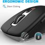 Wireless Mouse 2.4G Noise-Free Cordless Mouse 5 Adjustable DPI (up to 2400) 6 Buttons Portable Computer Silent Mouse with USB Nano Receiver, Suitable for Laptops Computers Macs Laptops (Black) - Image 3