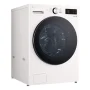 LG - 5.0 Cu. Ft. High-Efficiency Stackable Smart Front Load Washer with Steam and TurboWash 360° - Alpine White - Image 2