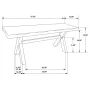 Annette Solid Wood Bench - Image 3