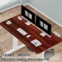 FLEXISPOT 55" x 28" Home Office Electric Height Adjustable Standing Desk Memory Programmable Presets Computer Desk White and Mahogany - Image 3