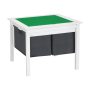 2-in-1 Kids Double-sided Activity Building Block Table with Drawers - Image 3