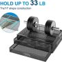 Marbrasse Monitor Stand with Drawer, Monitor Riser Mesh Metal, Monitor Stand with Storage, Desktop Computer Stand for PC, Laptop, Printer - Image 3