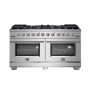 Forno Appliances - 60 in. Wide 8 Burner Capriasca Alta Qualita 8.64 Cu. Ft. Double Oven Gas Range - Stainless Steel - Image 1
