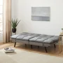 Mainstays 72" Memory Foam Futon Sofa Bed, Black PU Leather - Image 3