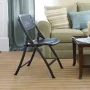Plastic Seat Folding Chair in Black (Set of 4) - Image 2