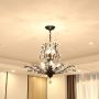 Garwarm 8-Light Vintage K9 Crystal Chandeliers Ceiling Lights Crystal Pendant Lighting Ceiling Light Fixtures Chandeliers Lighting for Living Room Bedroom Restaurant Porch Chandelier(Gold) - Image 6