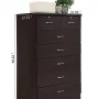 Hodedah 7 Drawer Dresser with Two Locks, Chocolate - Image 6
