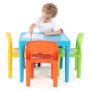 Playtime 5-Piece Aqua Kids Plastic Table and Chair Set - Image 4