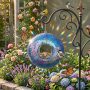 DUSVALLY Fly-Through Bird Feeder, Hanging Glass Mosaic Birdfeeder Squirrel-Proof, Outdoor Garden Yard Decoration, Blue - Image 5