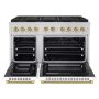 ZLINE - 48 in. Wide 8 Burner Autograph Paramount Dual Fuel Freestanding Range w/ DuoPro Cooktop & White Doors w/ Bronze Accents - Stainless Steel with White Matte Door - Image 2