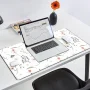 armdgodx White Flowers & Grass Mouse Pad, White - Image 3