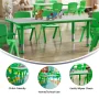 Flash Furniture Wren Rectangular Adjustable Classroom Activity Table for Kids, Green/Gray - Image 4