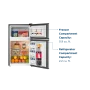 Insignia™ - 3.1 Cu. Ft. Mini Fridge with Top Freezer and ENERGY STAR Certification - Stainless Steel Look - Image 4