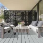 2 ft. x 4 ft. Sanibel Black Polypropylene Decorative Screen Panel - Image 6