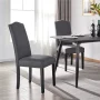 Alden Design 2pcs Tufted High Back Dining Chair, Gray - Image 2