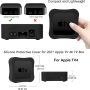 [1-Set] Case for 2021 Apple TV 4K TV Box & Apple TV Siri Remote (2nd Gen) - Apple TV 4K Box & Apple TV Siri Remote 2021- Waterproof Anti-Slip Shock-Proof Silicone Cover with Lanyard - Black - Image 2