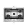 KitchenAid - 30 in. Gas Cooktop with 5 Versatile Burners - Stainless Steel - Image 4