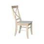 Alexa Unfinished Wood X-Back Dining Chair (Set of 2) - Image 2