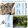 USCAMEL Camera Tripod for Adults, 68" Heavy Duty Aluminum Portable Travel Tripod with 360° Ball Head & Carry Bag, Tripod for DSLR Mirrorless Camera Outdoor Photography Shooting - Image 3