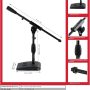 Gator Frameworks Short Weighted Base Microphone Stand with Soft Grip Twist Clutch, Boom arm, and both 3/8" and 5/8" Mounts; Base Dimensions - 4.5" X 8" (GFW-MIC-0821) - Image 3