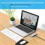 Office Desk Mat Decorative Desk Pad Protector PU Leather Desk Blotter Keyboard Mouse Mat Pad Writing Desk Cover Ultra-Thin Table Protector Cute for Women & Girl 24 X 36 Inch (Shell-Pink/Bright Silver) - Image 2
