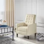 Alden Design Modern Tufted Fabric Push Back Recliner with Pocket Spring, Blue - Image 3